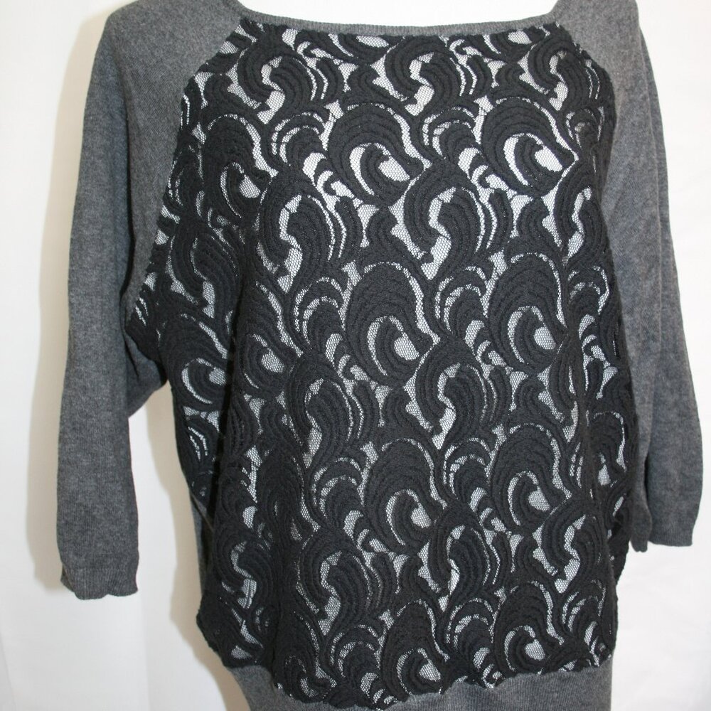 NWTS Ann Taylor Loft Lace Front Pullover Sweater Size Large